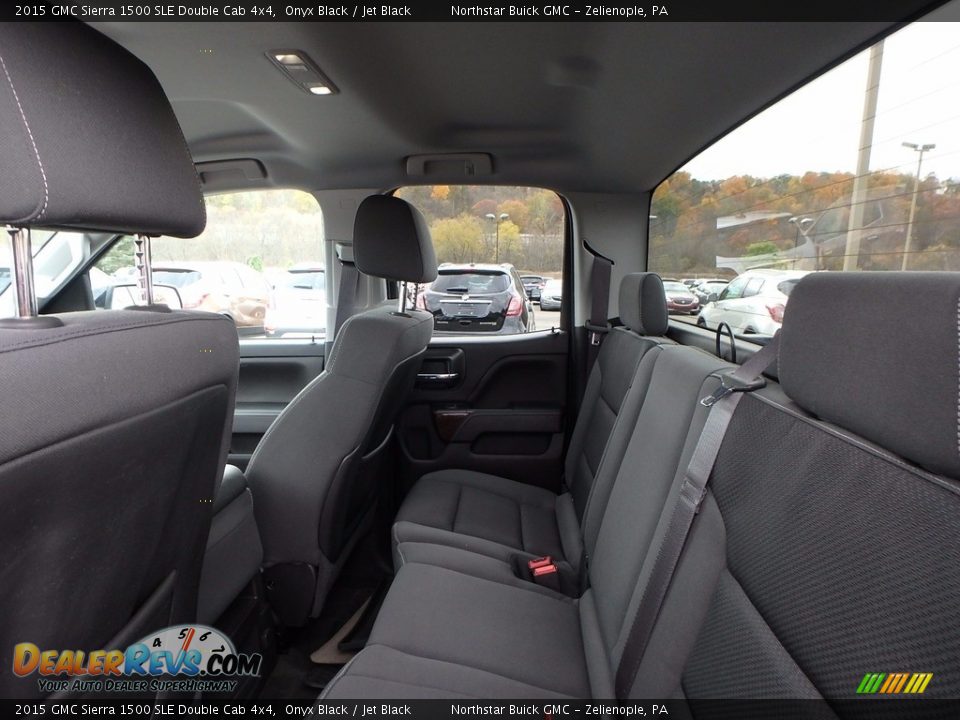 2015 GMC Sierra 1500 SLE Double Cab 4x4 Onyx Black / Jet Black Photo #17