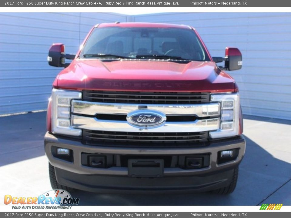 2017 Ford F250 Super Duty King Ranch Crew Cab 4x4 Ruby Red / King Ranch Mesa Antique Java Photo #2