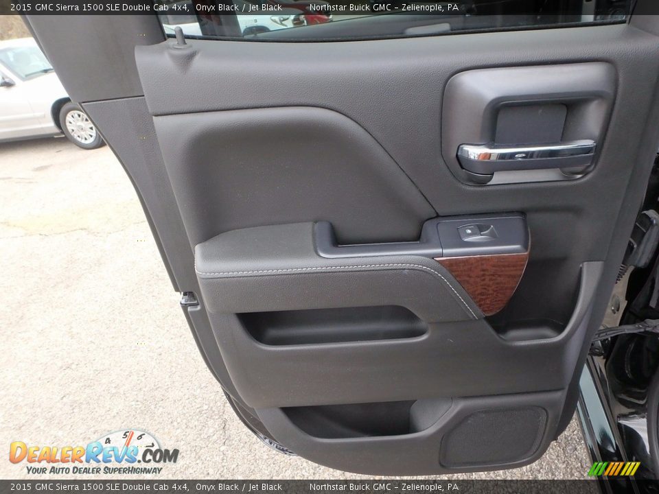 2015 GMC Sierra 1500 SLE Double Cab 4x4 Onyx Black / Jet Black Photo #19