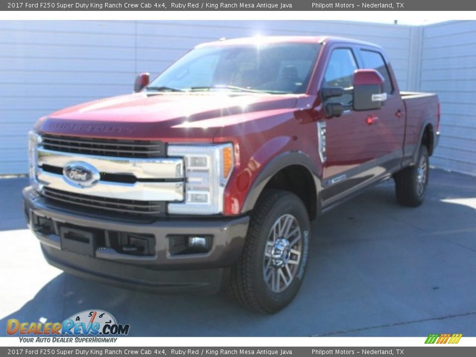 2017 Ford F250 Super Duty King Ranch Crew Cab 4x4 Ruby Red / King Ranch Mesa Antique Java Photo #3