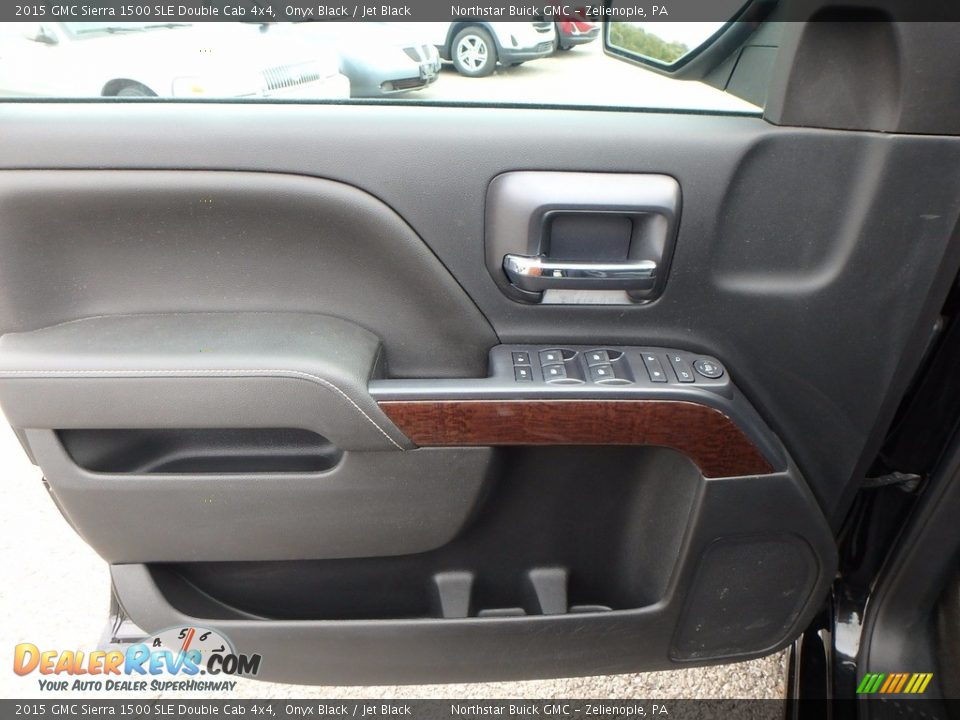 2015 GMC Sierra 1500 SLE Double Cab 4x4 Onyx Black / Jet Black Photo #20