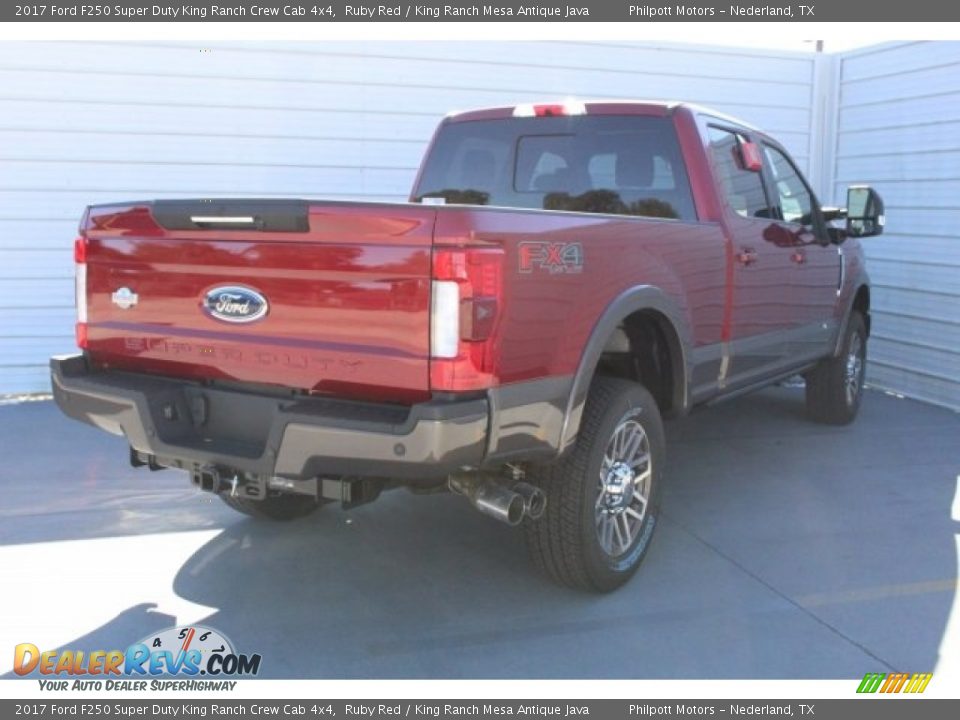 2017 Ford F250 Super Duty King Ranch Crew Cab 4x4 Ruby Red / King Ranch Mesa Antique Java Photo #11