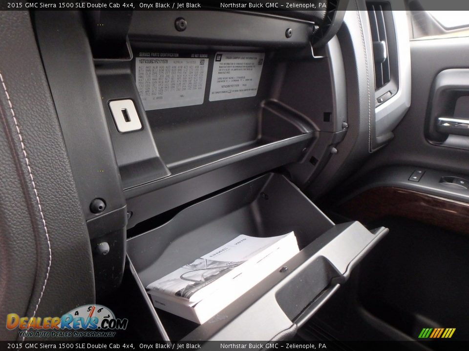 2015 GMC Sierra 1500 SLE Double Cab 4x4 Onyx Black / Jet Black Photo #24