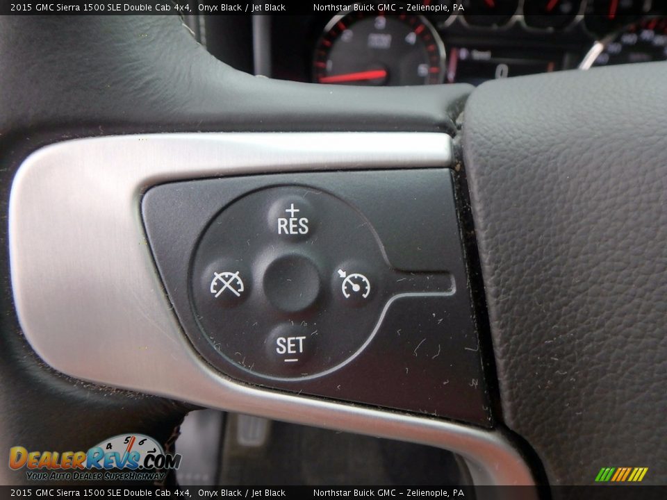 2015 GMC Sierra 1500 SLE Double Cab 4x4 Onyx Black / Jet Black Photo #26