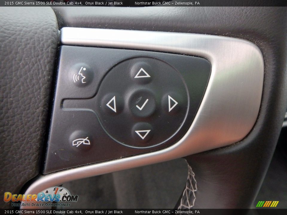 2015 GMC Sierra 1500 SLE Double Cab 4x4 Onyx Black / Jet Black Photo #27