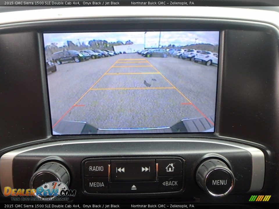 2015 GMC Sierra 1500 SLE Double Cab 4x4 Onyx Black / Jet Black Photo #28
