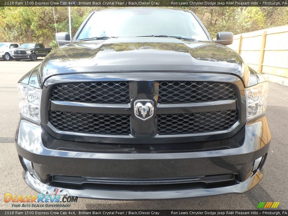 2018 Ram 1500 Express Crew Cab 4x4 Brilliant Black Crystal Pearl / Black/Diesel Gray Photo #8