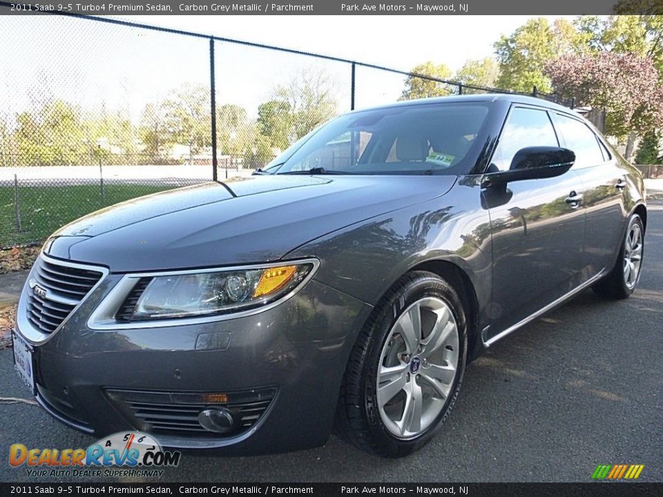 2011 Saab 9-5 Turbo4 Premium Sedan Carbon Grey Metallic / Parchment Photo #1