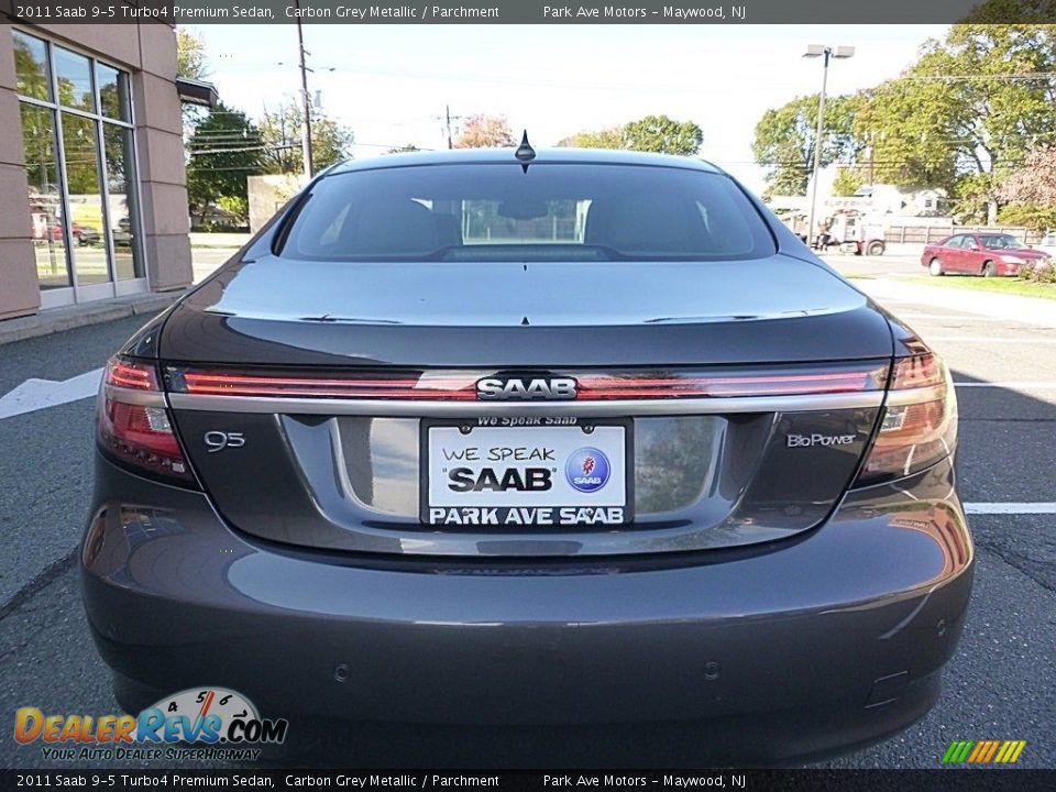 2011 Saab 9-5 Turbo4 Premium Sedan Carbon Grey Metallic / Parchment Photo #4