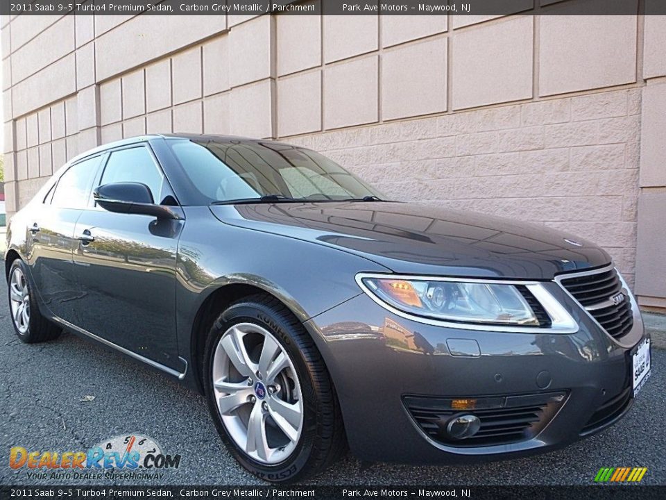 2011 Saab 9-5 Turbo4 Premium Sedan Carbon Grey Metallic / Parchment Photo #7