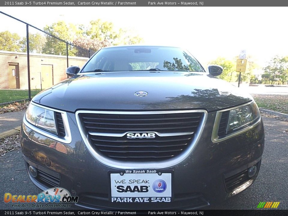 2011 Saab 9-5 Turbo4 Premium Sedan Carbon Grey Metallic / Parchment Photo #9