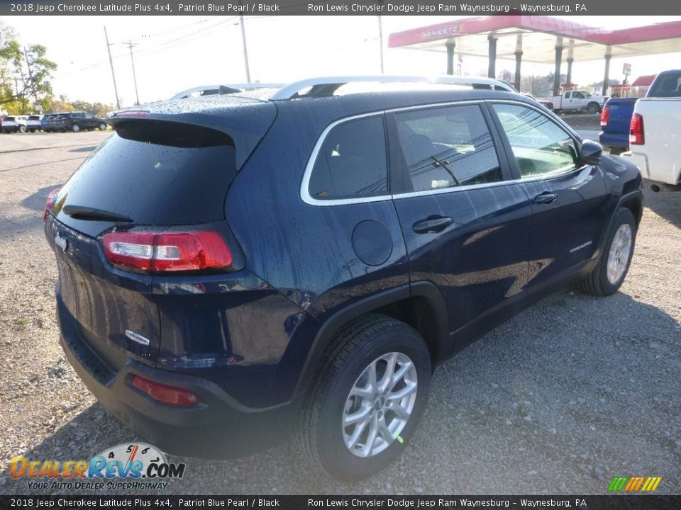 2018 Jeep Cherokee Latitude Plus 4x4 Patriot Blue Pearl / Black Photo #5