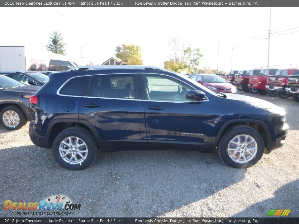 2018 Jeep Cherokee Latitude Plus 4x4 Patriot Blue Pearl / Black Photo #6