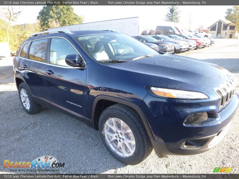 2018 Jeep Cherokee Latitude Plus 4x4 Patriot Blue Pearl / Black Photo #7