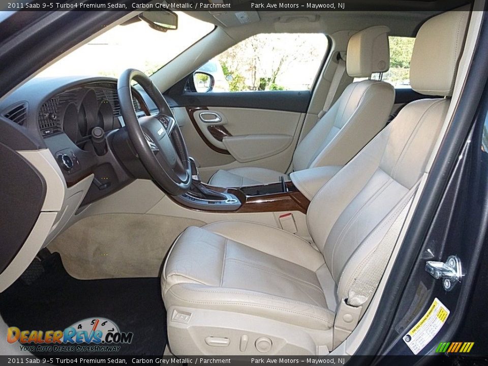 2011 Saab 9-5 Turbo4 Premium Sedan Carbon Grey Metallic / Parchment Photo #13