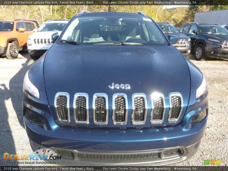2018 Jeep Cherokee Latitude Plus 4x4 Patriot Blue Pearl / Black Photo #8