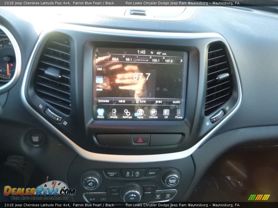 2018 Jeep Cherokee Latitude Plus 4x4 Patriot Blue Pearl / Black Photo #17