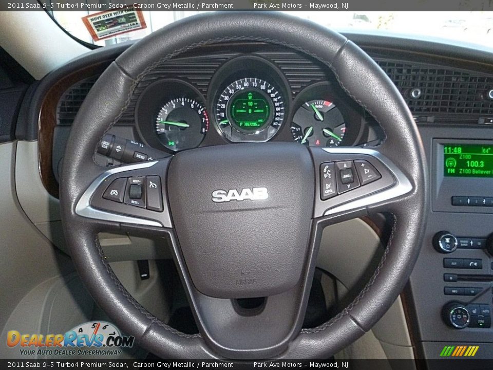 2011 Saab 9-5 Turbo4 Premium Sedan Carbon Grey Metallic / Parchment Photo #29