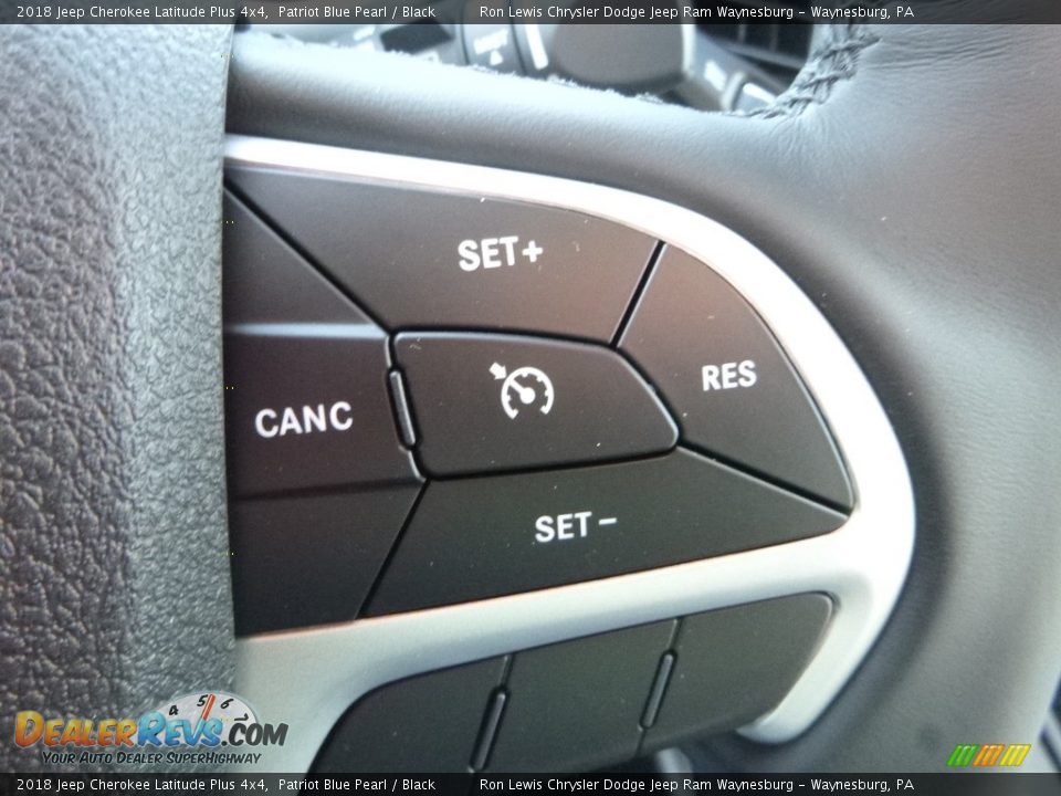 2018 Jeep Cherokee Latitude Plus 4x4 Patriot Blue Pearl / Black Photo #19