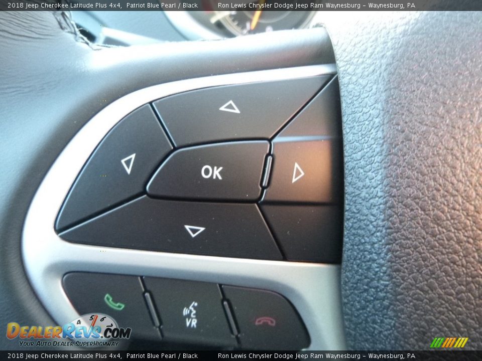 2018 Jeep Cherokee Latitude Plus 4x4 Patriot Blue Pearl / Black Photo #20