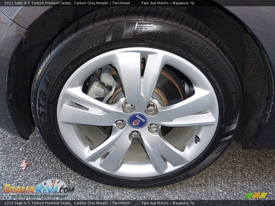 2011 Saab 9-5 Turbo4 Premium Sedan Carbon Grey Metallic / Parchment Photo #34