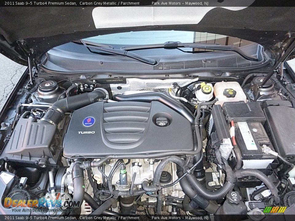 2011 Saab 9-5 Turbo4 Premium Sedan Carbon Grey Metallic / Parchment Photo #35