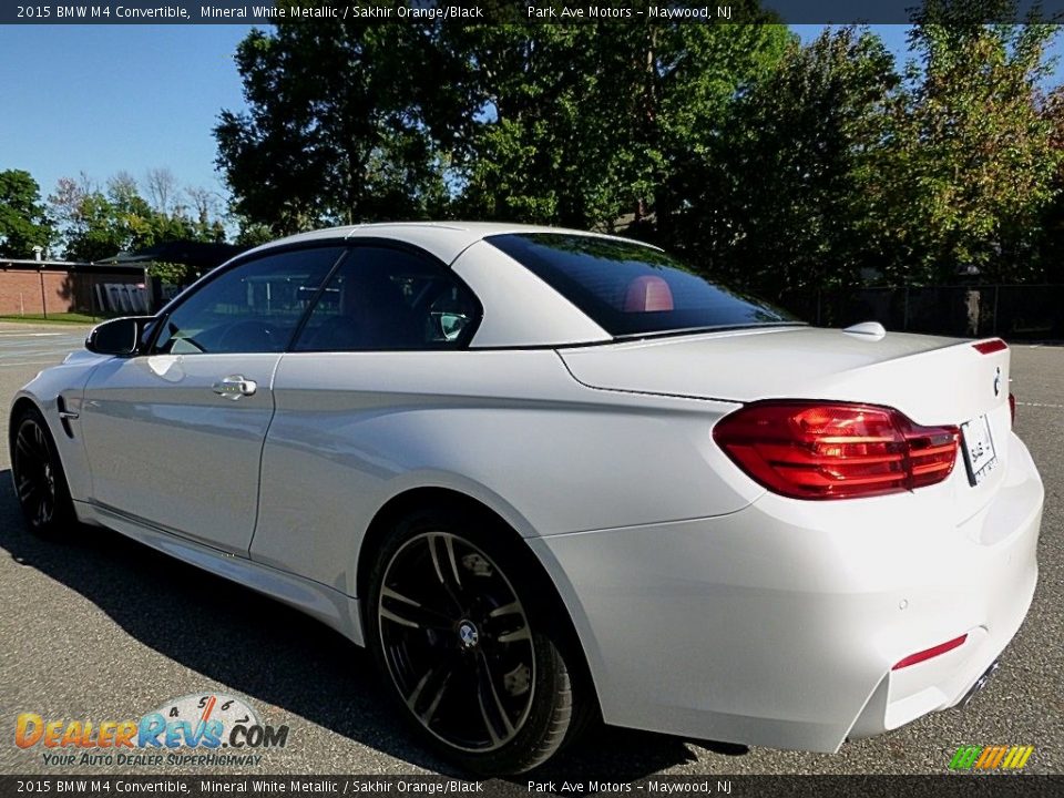 2015 BMW M4 Convertible Mineral White Metallic / Sakhir Orange/Black Photo #3