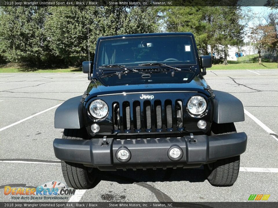 2018 Jeep Wrangler Unlimited Sport 4x4 Black / Black Photo #3