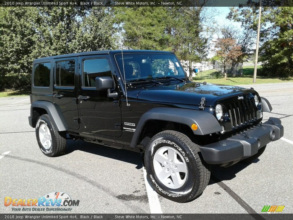 Black 2018 Jeep Wrangler Unlimited Sport 4x4 Photo #4
