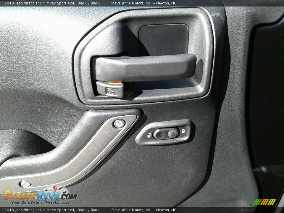 2018 Jeep Wrangler Unlimited Sport 4x4 Black / Black Photo #14