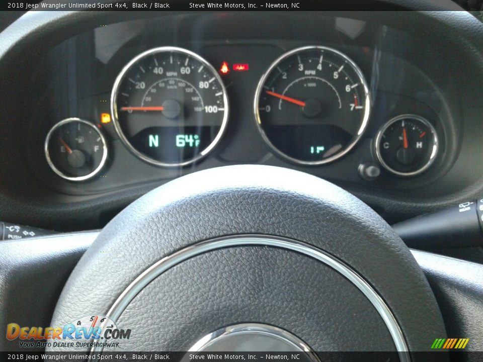 2018 Jeep Wrangler Unlimited Sport 4x4 Black / Black Photo #19