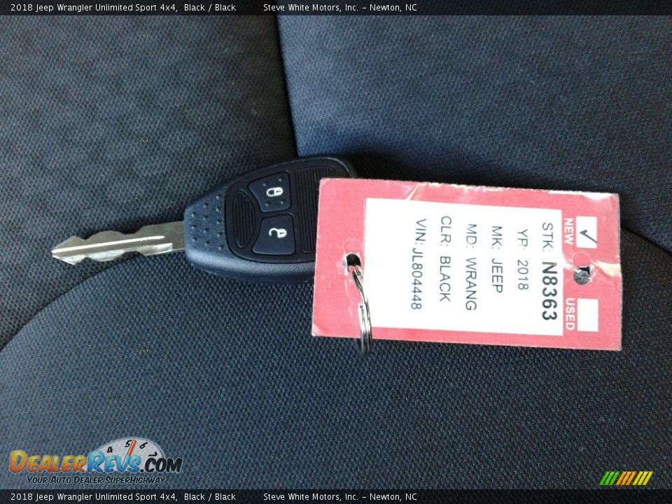 2018 Jeep Wrangler Unlimited Sport 4x4 Black / Black Photo #26