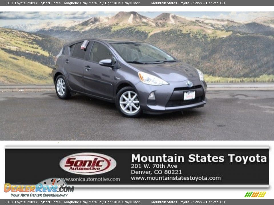2013 Toyota Prius c Hybrid Three Magnetic Gray Metallic / Light Blue Gray/Black Photo #1