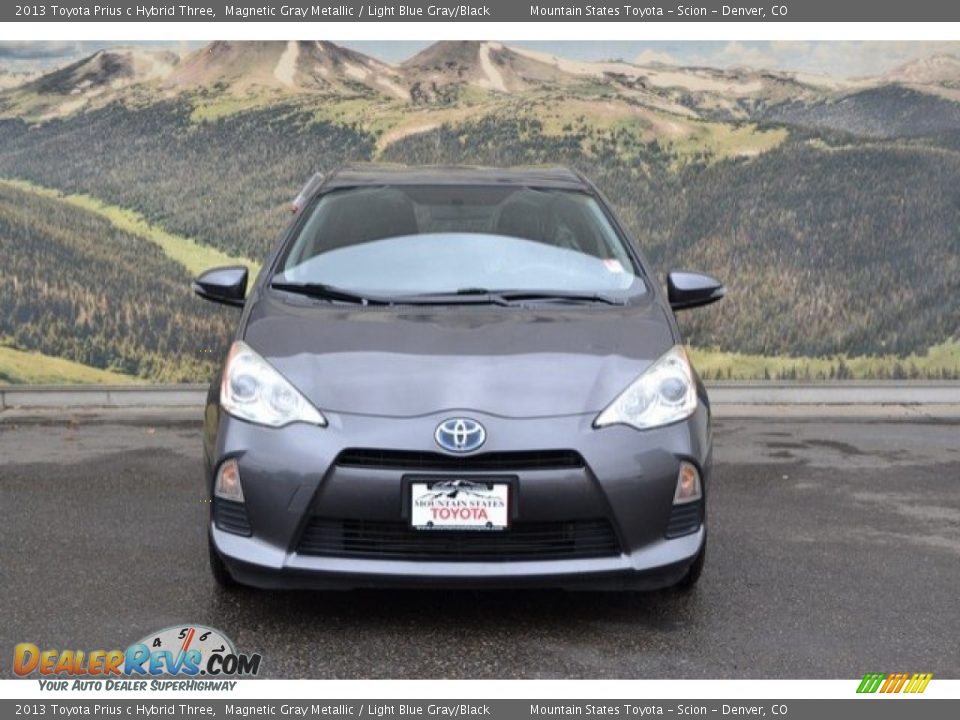 2013 Toyota Prius c Hybrid Three Magnetic Gray Metallic / Light Blue Gray/Black Photo #4