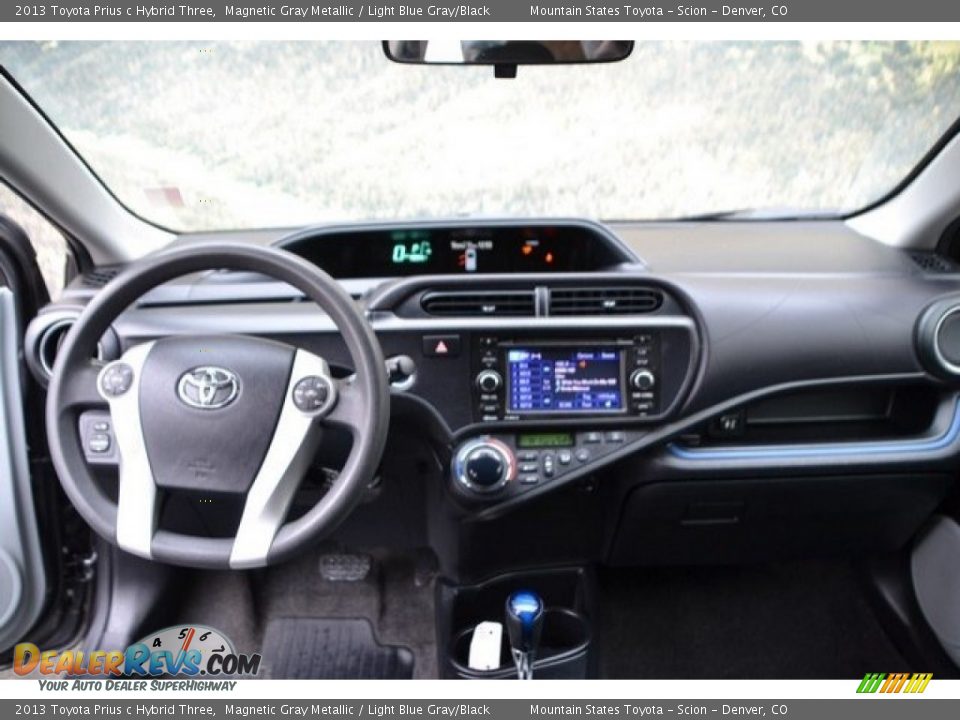 2013 Toyota Prius c Hybrid Three Magnetic Gray Metallic / Light Blue Gray/Black Photo #13