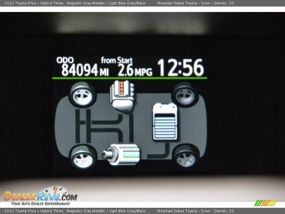 2013 Toyota Prius c Hybrid Three Magnetic Gray Metallic / Light Blue Gray/Black Photo #29