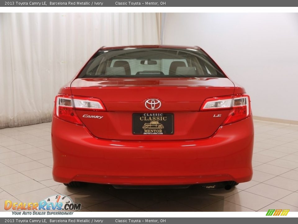 2013 Toyota Camry LE Barcelona Red Metallic / Ivory Photo #16