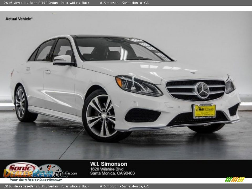 2016 Mercedes-Benz E 350 Sedan Polar White / Black Photo #1