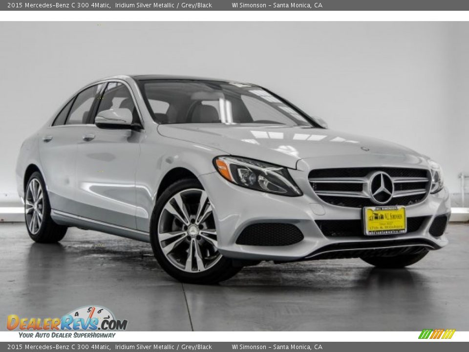 2015 Mercedes-Benz C 300 4Matic Iridium Silver Metallic / Grey/Black Photo #12