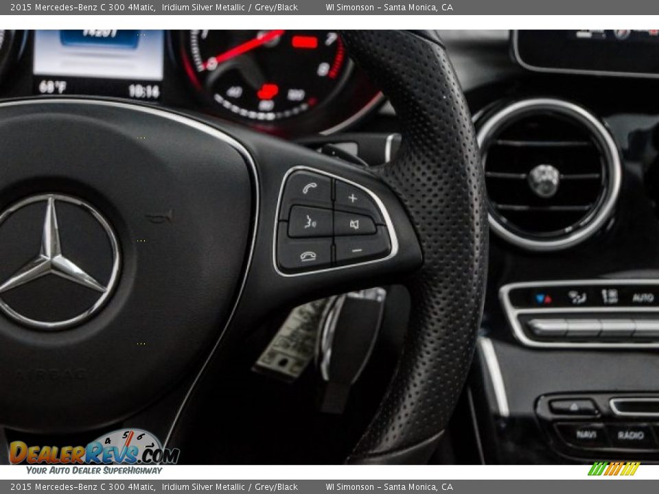 2015 Mercedes-Benz C 300 4Matic Iridium Silver Metallic / Grey/Black Photo #17