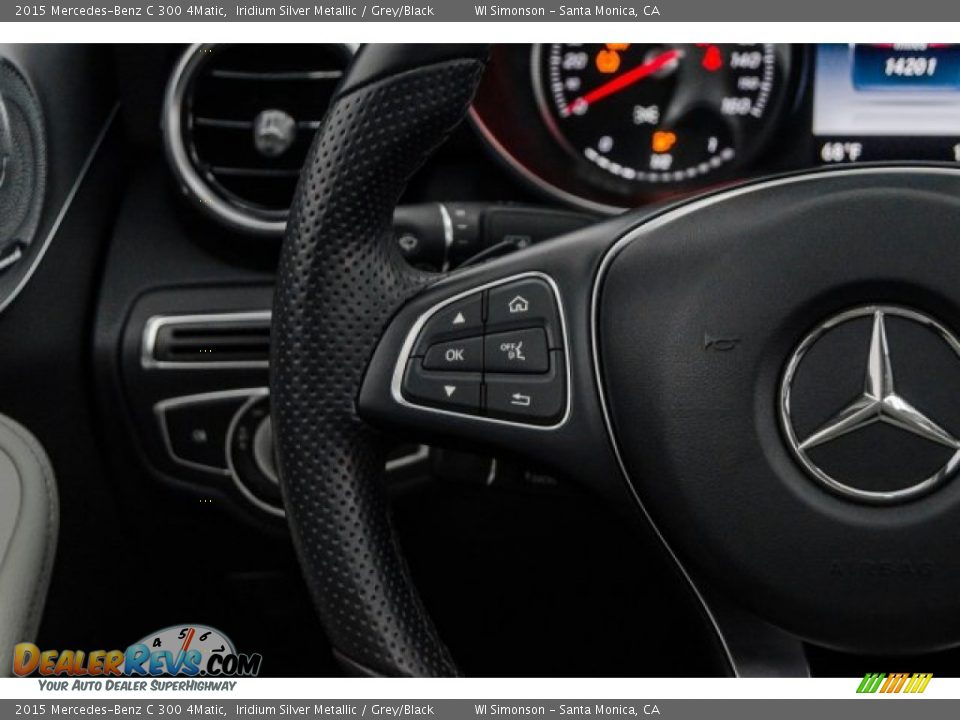 2015 Mercedes-Benz C 300 4Matic Iridium Silver Metallic / Grey/Black Photo #18