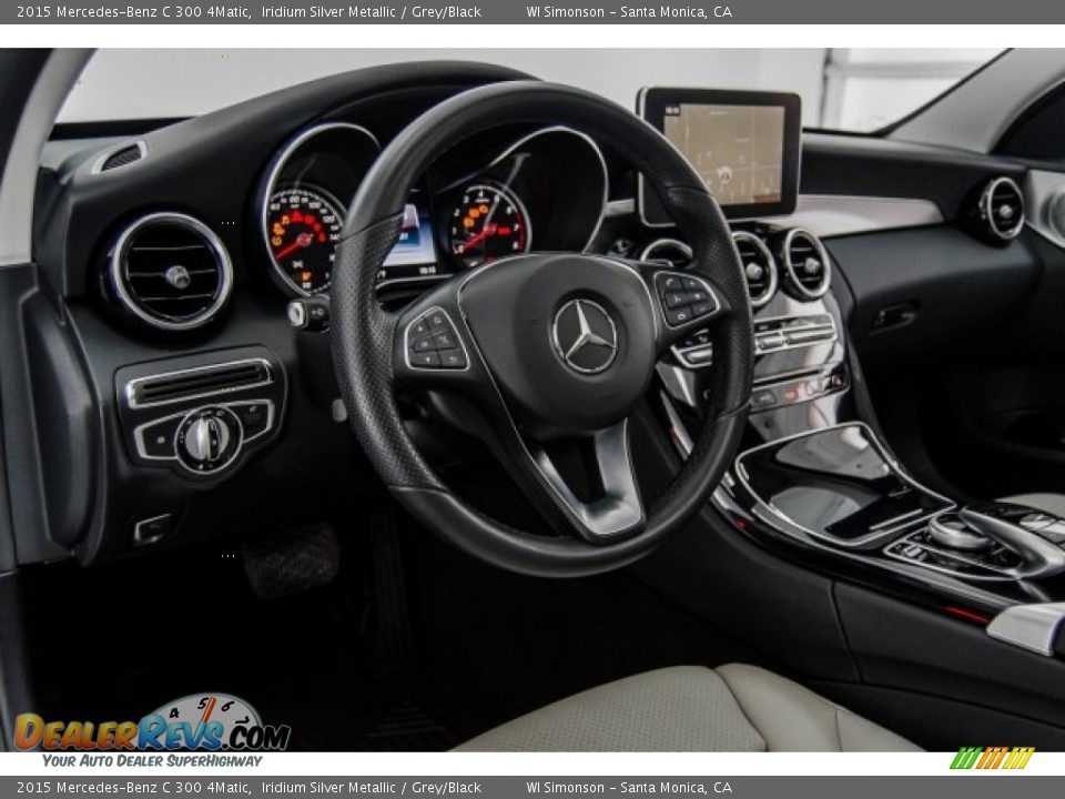 2015 Mercedes-Benz C 300 4Matic Iridium Silver Metallic / Grey/Black Photo #21