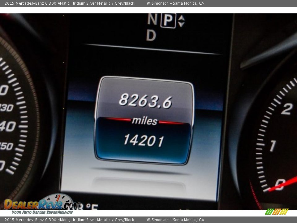 2015 Mercedes-Benz C 300 4Matic Iridium Silver Metallic / Grey/Black Photo #32