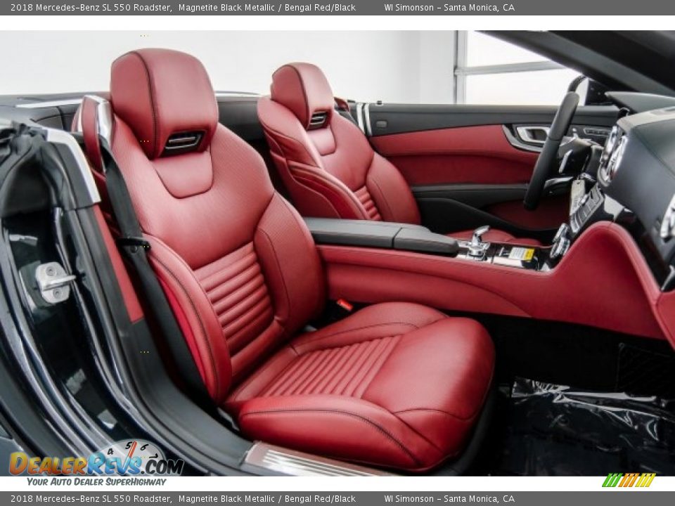 Bengal Red/Black Interior - 2018 Mercedes-Benz SL 550 Roadster Photo #2