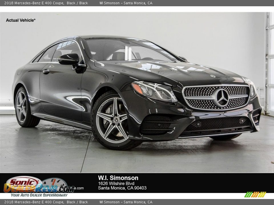 2018 Mercedes-Benz E 400 Coupe Black / Black Photo #1