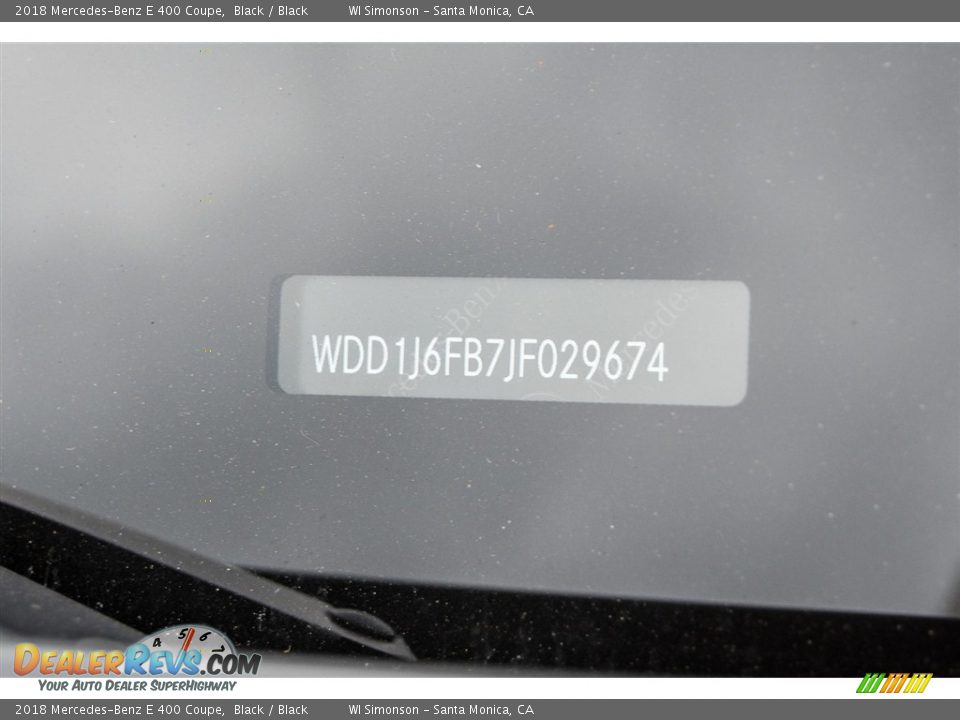 2018 Mercedes-Benz E 400 Coupe Black / Black Photo #10