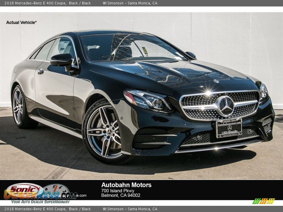 2018 Mercedes-Benz E 400 Coupe Black / Black Photo #1