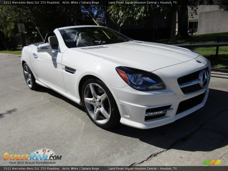 2013 Mercedes-Benz SLK 250 Roadster Arctic White / Sahara Beige Photo #2