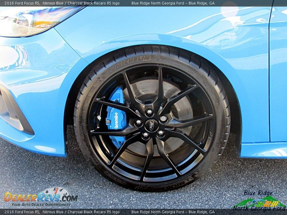 2016 Ford Focus RS Nitrous Blue / Charcoal Black Recaro RS logo Photo #9