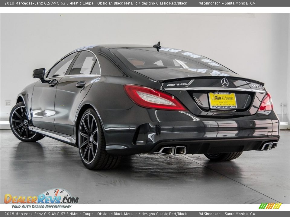 2018 Mercedes-Benz CLS AMG 63 S 4Matic Coupe Obsidian Black Metallic / designo Classic Red/Black Photo #3